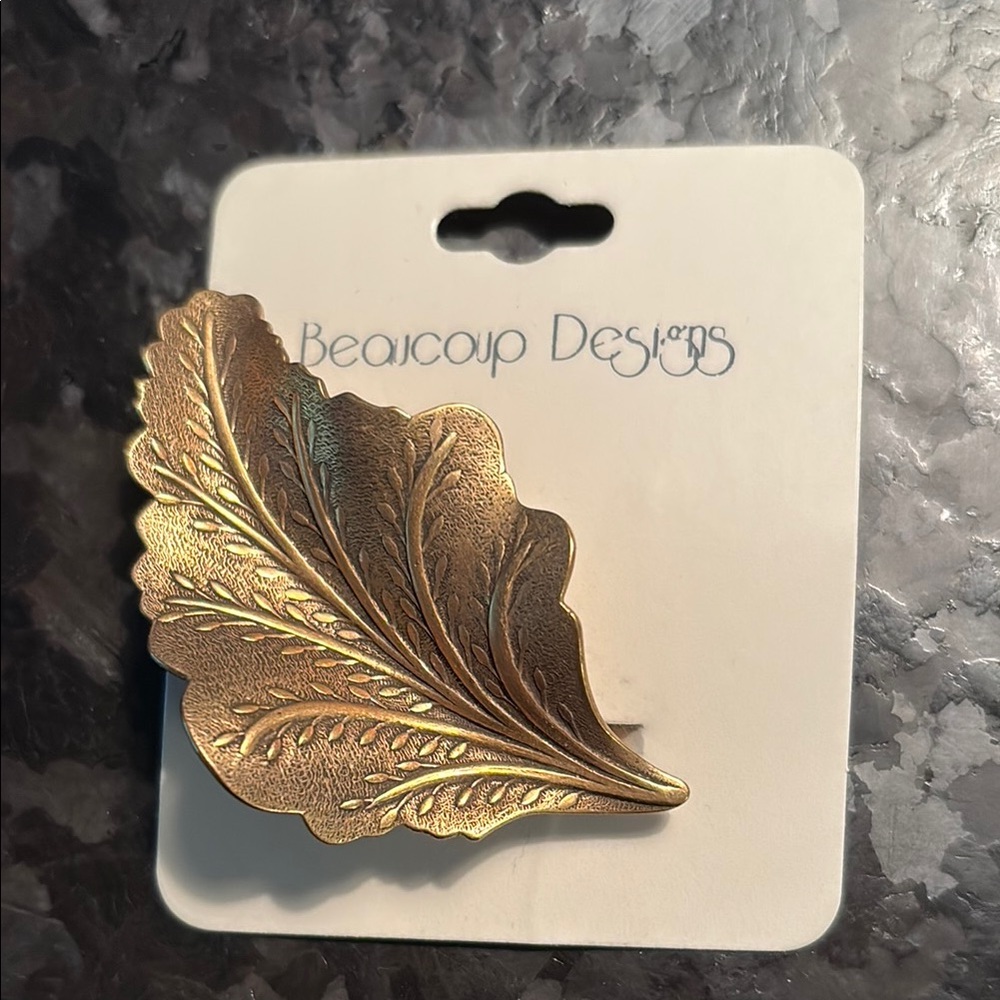Beaucoup Designs Gold Leaf Hair Clip